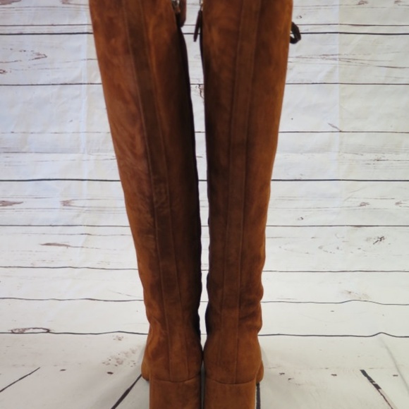 NEW Prada Lace-Up Knee Boots Brown Suede Size 36 - Picture 5 of 8